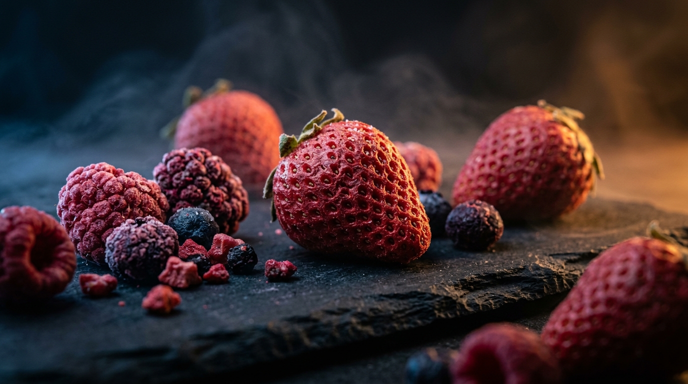 Artisanal Freeze-Dried Fruit on Slate
